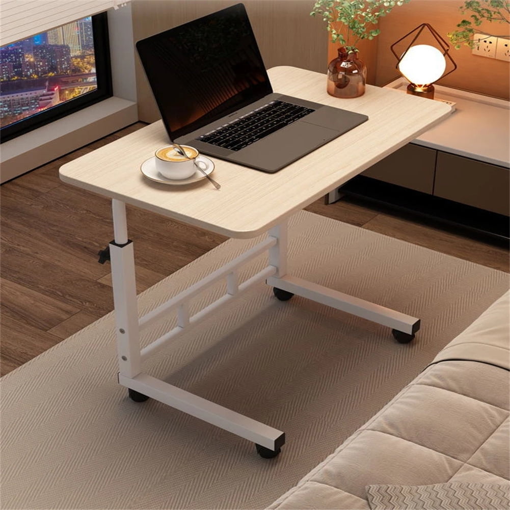 32" Small Standing Desk with Wheels,Mobile Stand Up Desks Adjustable Height Portable Laptop Standing Table, Small Computer Desk Rolling Desk for Home Office Study Bedroom,Height 23"-36"