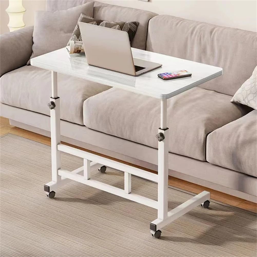 32" Small Standing Desk with Wheels,Mobile Stand Up Desks Adjustable Height Portable Laptop Standing Table, Small Computer Desk Rolling Desk for Home Office Study Bedroom,Height 23"-36"