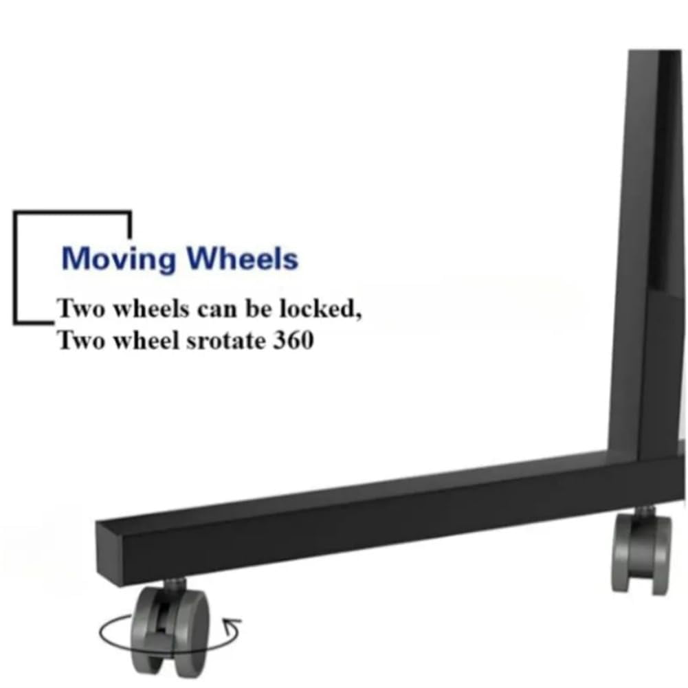 32" Small Standing Desk with Wheels,Mobile Stand Up Desks Adjustable Height Portable Laptop Standing Table, Small Computer Desk Rolling Desk for Home Office Study Bedroom,Height 23"-36"