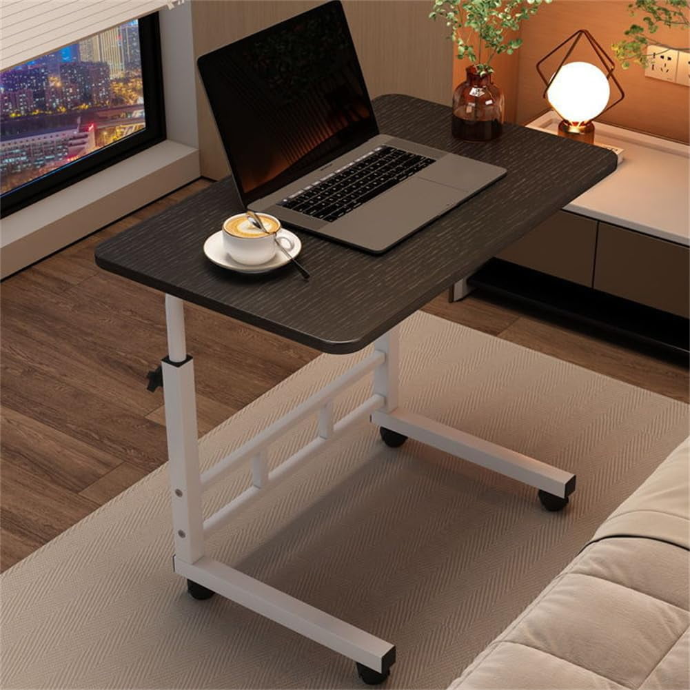 32" Small Standing Desk with Wheels,Mobile Stand Up Desks Adjustable Height Portable Laptop Standing Table, Small Computer Desk Rolling Desk for Home Office Study Bedroom,Height 23"-36"