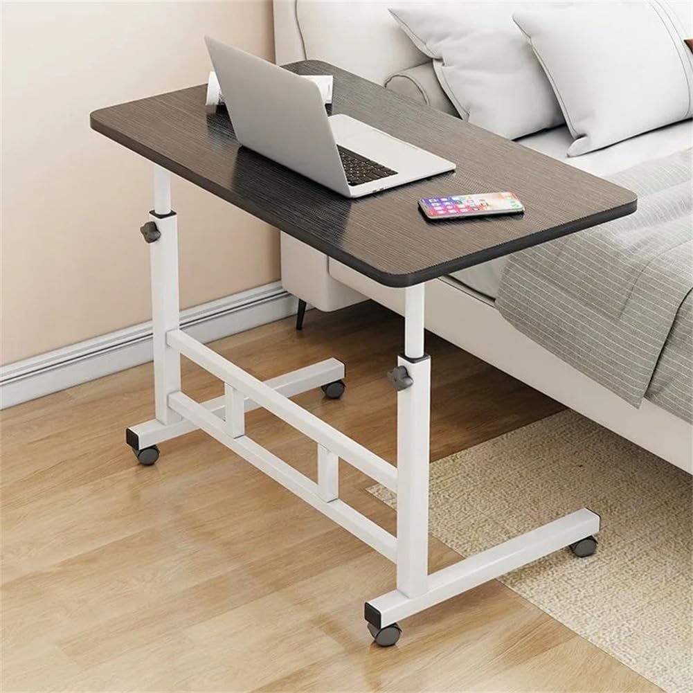 32" Small Standing Desk with Wheels,Mobile Stand Up Desks Adjustable Height Portable Laptop Standing Table, Small Computer Desk Rolling Desk for Home Office Study Bedroom,Height 23"-36"