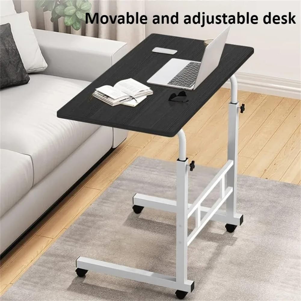 32" Small Standing Desk with Wheels,Mobile Stand Up Desks Adjustable Height Portable Laptop Standing Table, Small Computer Desk Rolling Desk for Home Office Study Bedroom,Height 23"-36"