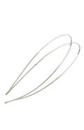 L. Erickson Thin Metal Double Headband - Silver