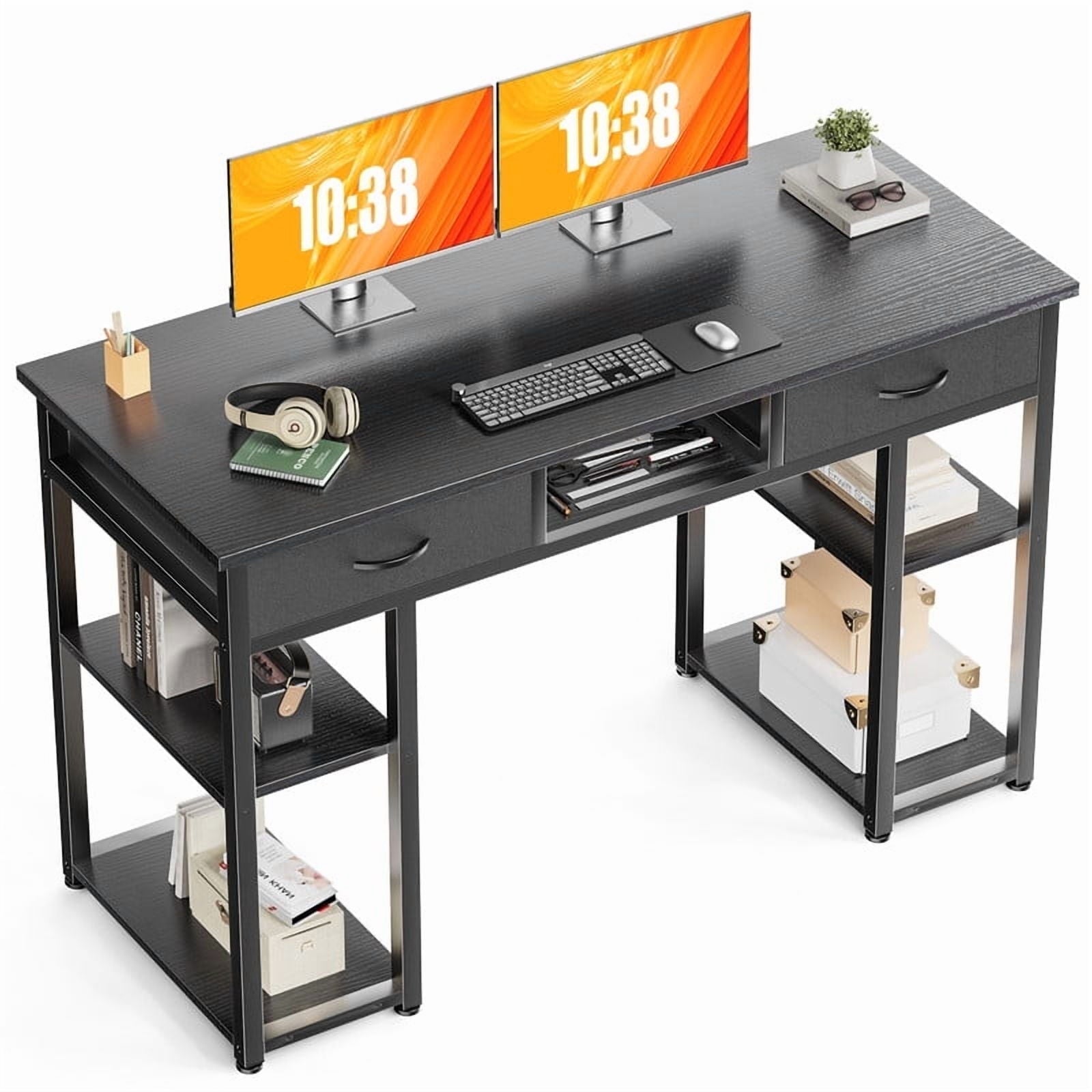 MCQ 48 Inch Desk with 2 Drawers Bedroom Kids Student Vanity Home Office Computer PC Table,White